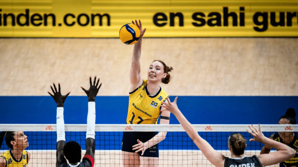Na Turquia, Brasil vence donas da casa e assume vice-liderança da Liga das Nações